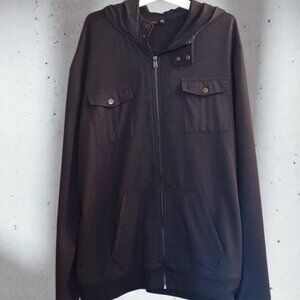 Marc Anthony Men's Navy Tailored Hooded Zip Jacket, size XXL